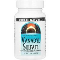 Source Naturals, Vanadilo sulfatas, 10 mg, 100 tablečių
