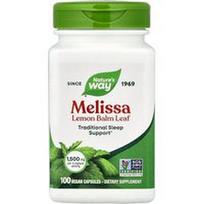 Nature's Way, Melisos ir citrinmedžio lapai, 100 veganiškų kapsulių (500 mg vienoje kapsulėje)
