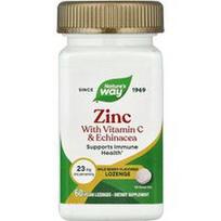 Nature's Way, Cinkas su vitaminu C ir ežiuole, miško uogų skonio, 60 veganiškų pastilių