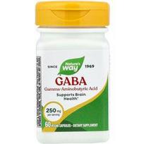 Nature's Way, GABA, 250 mg, 60 veganiškų kapsulių