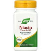 Nature's Way, Niacinas, vitaminas B3, 100 mg, 100 kapsulių