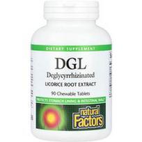 Natural Factors, DGL, deglicirizuotas saldymedžio šaknų ekstraktas, 90 kramtomųjų tablečių