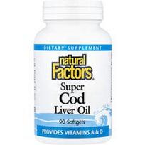 Natural Factors, Super menkių kepenų aliejus, 90 minkštųjų kapsulių