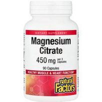 Natural Factors, Magnio citratas, 90 kapsulių (150 mg vienoje kapsulėje)
