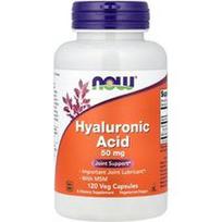 NOW Foods, Hialurono rūgštis su MSM, 50 mg, 120 vegetariškų kapsulių