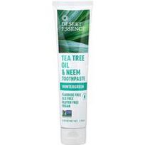 Desert Essence, Arbatmedžio aliejaus ir nimbamedžio dantų pasta, „Wintergreen“, 176 g