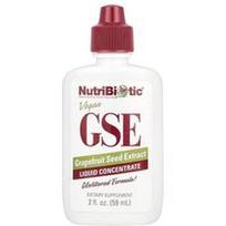 NutriBiotic, Veganiškas GSE greipfrutų sėklų ekstraktas, skystas koncentratas, 100 mg, 59 ml (2 skysčio uncijos)
