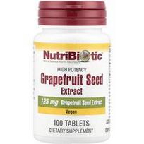 NutriBiotic, Greipfrutų sėklų ekstraktas, didelės koncentracijos, 125 mg, 100 tablečių