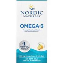 Nordic Naturals, Omega-3, didžioji citrina, 120 minkštųjų kapsulių (345 mg vienoje minkštojoje kapsulėje)
