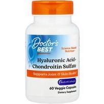 Doctor's Best, Hialurono rūgštis + chondroitino sulfatas su BioCell kolagenu®, 60 vegetariškų kapsulių