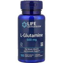 Life Extension, L-glutaminas, 500 mg, 100 vegetariškų kapsulių