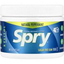 Xlear, „Spry®“, dantų apsaugos sistema, becukris kramtomoji guma, natūrali pipirmėtė, 100 vnt.