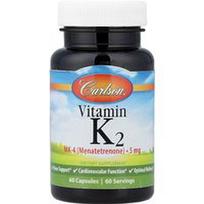 Carlson, Vitaminas K2, 5 mg, 60 kapsulių