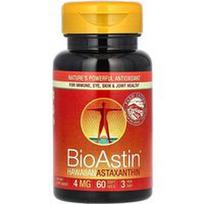Nutrex Hawaii, BioAstin®, Havajų astaksantinas, 4 mg, 60 minkštųjų kapsulių
