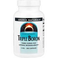 Source Naturals, Trigubas boras, 3 mg, 200 kapsulių