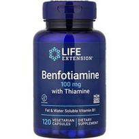 Life Extension, Benfotiaminas su tiaminu, 100 mg, 120 vegetariškų kapsulių