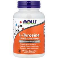 NOW Foods, L-tirozinas, ypač stiprus, 750 mg, 90 vegetariškų kapsulių