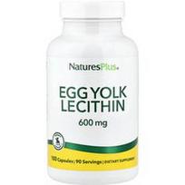 NaturesPlus, Kiaušinio trynio lecitinas, 180 kapsulių