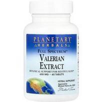 Planetary Herbals, „Full Spectrum™“ valerijonų ekstraktas, 60 tablečių