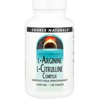 Source Naturals, L-arginino L-citrulino kompleksas, 120 tablečių