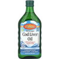 Carlson, Laukinių norvegiškų menkių kepenų aliejus, 500 ml (16,9 fl oz)