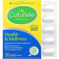 Culturelle, Probiotikai, sveikata ir gerovė, 50 mg (15 milijardų KFV), 30 vegetariškų kapsulių