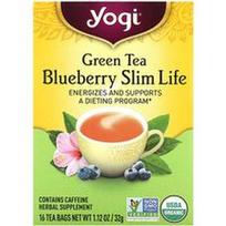 Yogi Tea, Žalioji arbata „Blueberry Slim Life“, 16 arbatos pakelių, 32 g