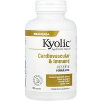 Kyolic, Sendinto česnako ekstraktas™, širdies ir kraujagyslių sistemai bei imunitetui, „Reserve Formula 200“, 120 kapsulių (600 mg vienoje kapsulėje)