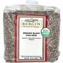 Bergin Fruit and Nut Company, Ekologiškos juodojo chia sėklos, 16 uncijų (454 g)