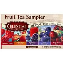 Celestial Seasonings, Vaisių arbatos mėginys, 5 skoniai, be kofeino, 18 arbatos maišelių, 1.4 oz (40 g)