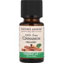 Nature's Answer, 100% grynas ekologiškas eterinis aliejus, cinamonas, 0,5 fl oz (15 ml)