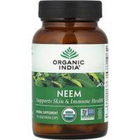 Organic India, Neem, 90 vegetariškų kepurių