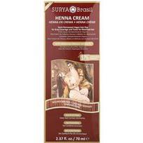 Surya Brasil, Henna Cream, pusiau nuolatiniai veganiški plaukų dažai žiliems plaukams padengti ir tonikas balintiems plaukams, aukso ruda, 2.37 fl oz (70 ml)