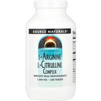 Source Naturals, L-arginino L-citrulino kompleksas, 1000 mg, 240 tablečių
