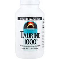 Source Naturals, Taurinas 1000™, 1000 mg, 240 kapsulių