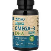 Deva, Veganiškas Omega-3 DHR, 90 minkštųjų gelių