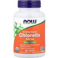 NOW Foods, Sertifikuota ekologiška chlorella, 500 mg, 200 tablečių