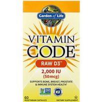 Garden of Life, Vitamin Code®, RAW D3™, 60 vegetariškų kapsulių