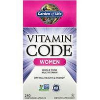 Garden of Life, „Vitamin Code®“, viso maisto multivitaminai, moterims, 240 vegetariškų kapsulių
