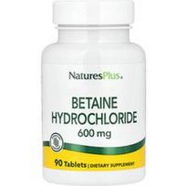 NaturesPlus, Betaino hidrochloridas, 600 mg, 90 tablečių