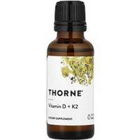 Thorne, Vitaminas D + K2, 30 ml