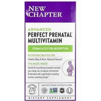 New Chapter, „Advanced Perfect Prenatal™“ multivitaminai, 270 vegetariškų tablečių