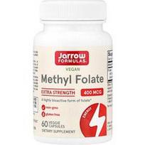 Jarrow Formulas, Veganiškas metilfolatas, ypač stiprus, 400 mcg, 60 vegetariškų kapsulių