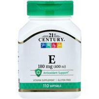 21st Century, Vitaminas E, 180 mg (400 TV), 110 minkštųjų kapsulių