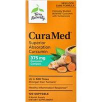 Terry Naturally, CuraMed®, puikios absorbcijos kurkuminas, 120 minkštųjų gelių