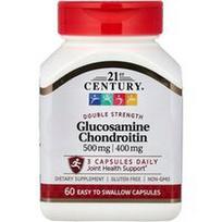 21st Century, Gliukozamino chondroitinas, 500 mg/400 mg, 60 lengvai nuryjamų kapsulių