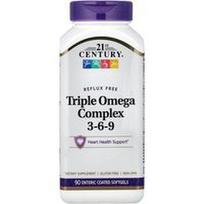 21st Century, Triple Omega Complex 3-6-9, 90 enteric dengtų minkštųjų gelių