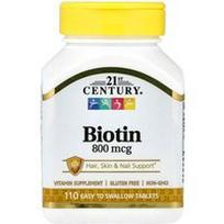 21st Century, Biotinas, 110 lengvai nuryjamų tablečių