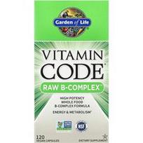Garden of Life, Vitamino kodas, RAW B kompleksas, 120 veganiškų kapsulių