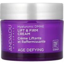Andalou Naturals, stangrinamasis veido kremas su hialuronu ir DMAE „Lift & Firm Cream“, stabdantis senėjimą, 50 g